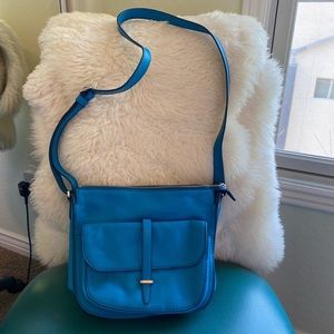 Blue Fossil Crossbody Bag